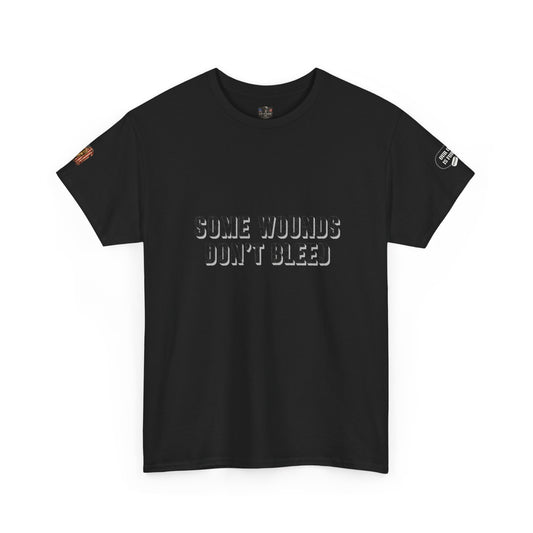 Veterans  "Some Wounds Don't Bleed" T-Shirt  PTSD Awareness